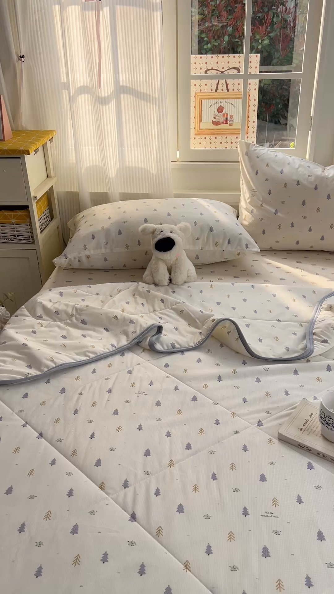 91家纺网 家纺一手货源 找家纺 希诺家居 2026新款冰肤格凉感夏被夏凉被空调被床笠四件套小冰格空调被 夏日松林