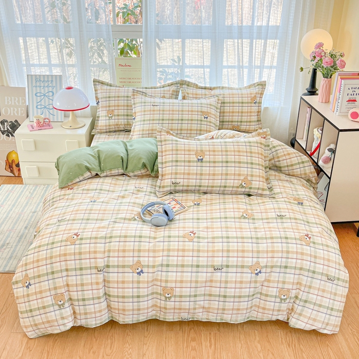 91家纺网 家纺一手货源 找家纺 （总）好亿来家纺 2026新款全棉纯棉印花小清新四件套