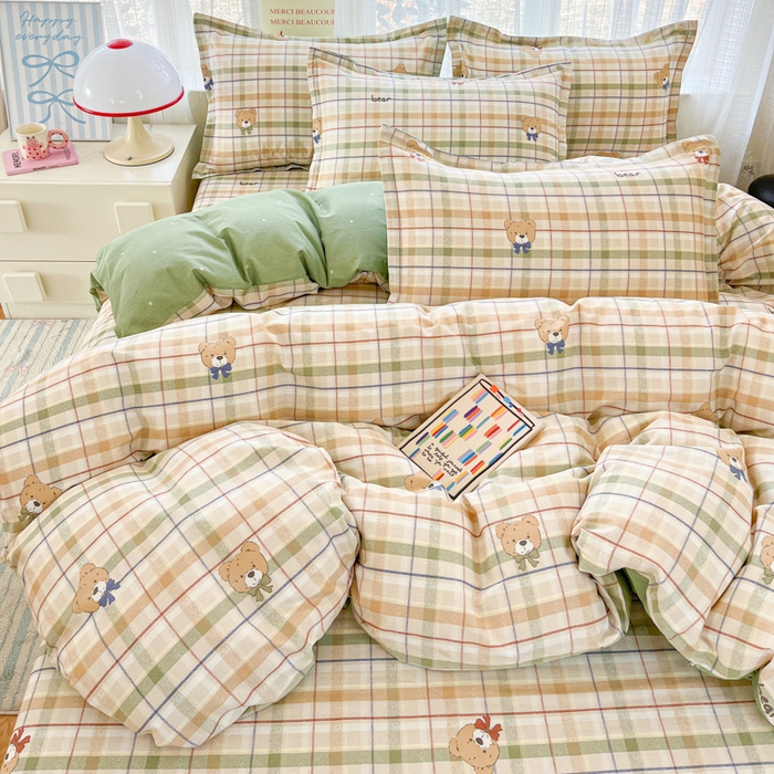 91家纺网 家纺一手货源 找家纺 （总）好亿来家纺 2026新款全棉纯棉印花小清新四件套