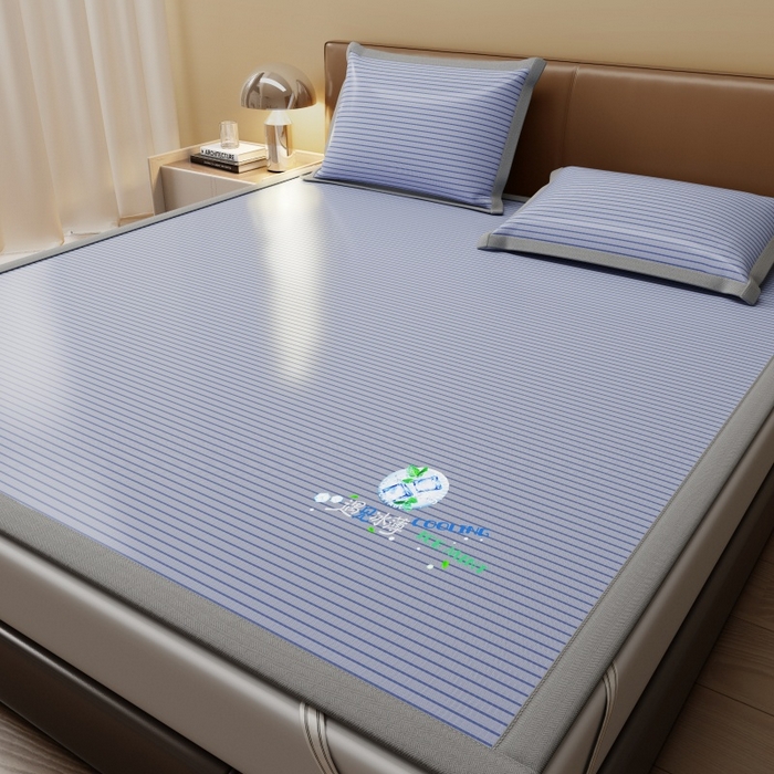 91家纺网 家纺一手货源 找家纺 人人爱家纺 2026新款A类双面冰丝凉席 遇见冰薄-蓝