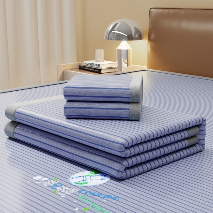 91家纺网 家纺一手货源 找家纺 人人爱家纺 2026新款A类双面冰丝凉席 遇见冰薄-蓝