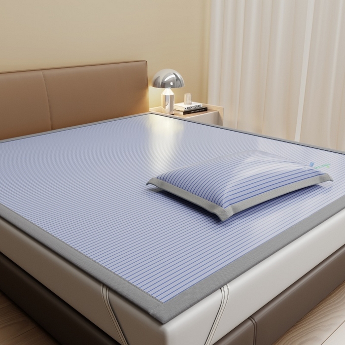 91家纺网 家纺一手货源 找家纺 人人爱家纺 2026新款A类双面冰丝凉席 遇见冰薄-蓝