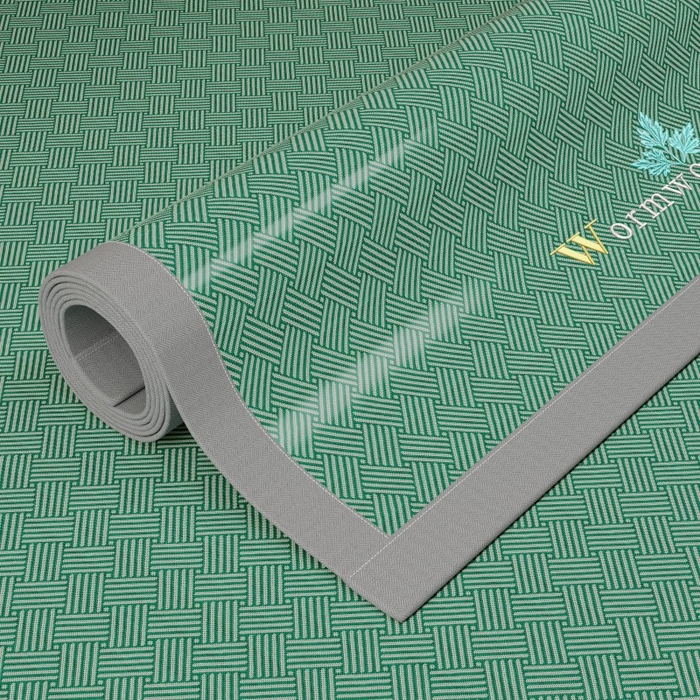 91家纺网 家纺一手货源 找家纺 人人爱家纺 2026新款A类双面冰丝凉席 饼干花-绿色