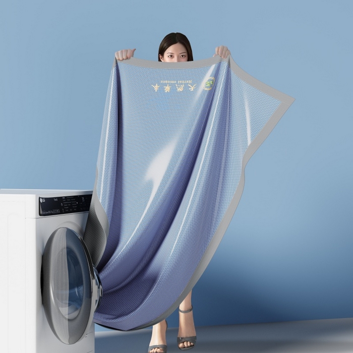 91家纺网 家纺一手货源 找家纺 人人爱家纺 2026新款A类双面冰丝凉席 千鸟格-蓝