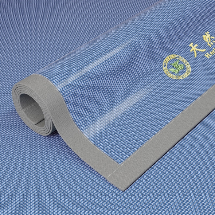 91家纺网 家纺一手货源 找家纺 人人爱家纺 2026新款A类双面冰丝凉席 千鸟格-蓝