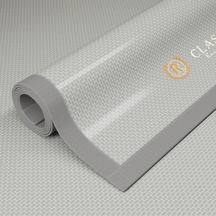 91家纺网 家纺一手货源 找家纺 人人爱家纺 2026新款A类双面冰丝凉席 清新小花-灰