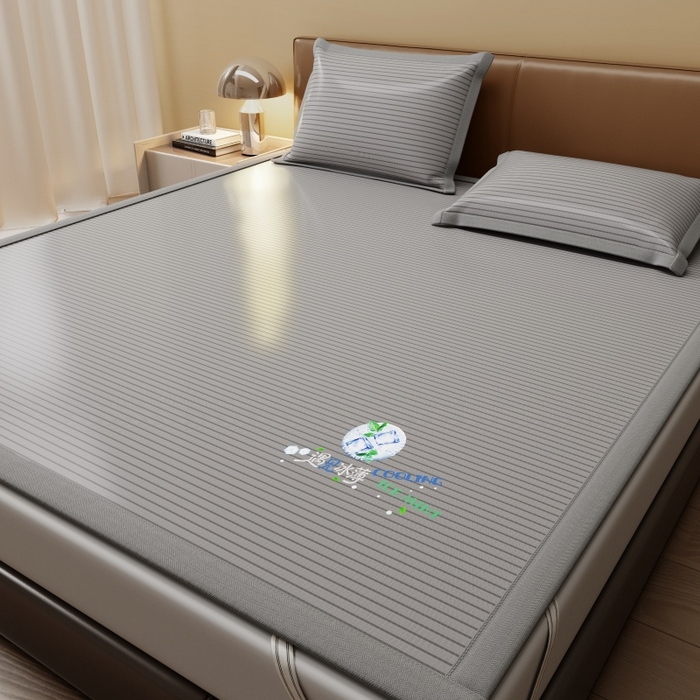 91家纺网 家纺一手货源 找家纺 人人爱家纺 2026新款A类双面冰丝凉席 遇见冰薄-灰