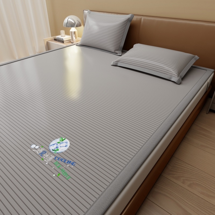 91家纺网 家纺一手货源 找家纺 人人爱家纺 2026新款A类双面冰丝凉席 遇见冰薄-灰