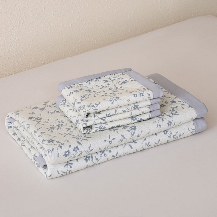 91家纺网 家纺一手货源 找家纺 （总）野合家纺 2026新款韩式小碎花凉感超柔双面提花冰豆席凉席席子