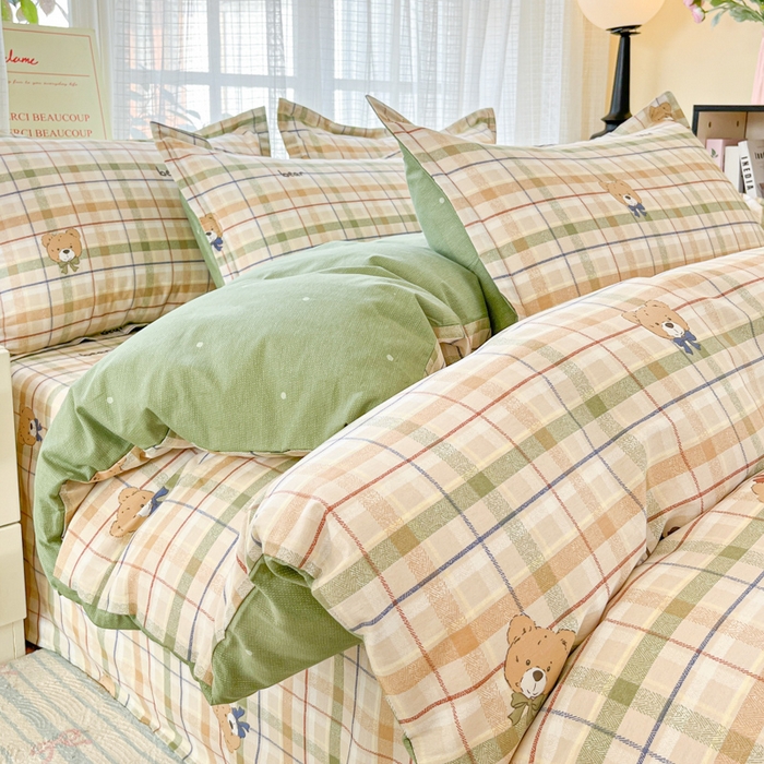 91家纺网 家纺一手货源 找家纺 （总）好亿来家纺 2026新款全棉纯棉印花小清新四件套