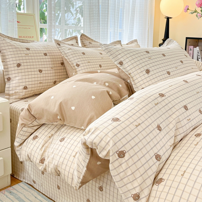 91家纺网 家纺一手货源 找家纺 （总）好亿来家纺 2026新款全棉纯棉印花小清新四件套