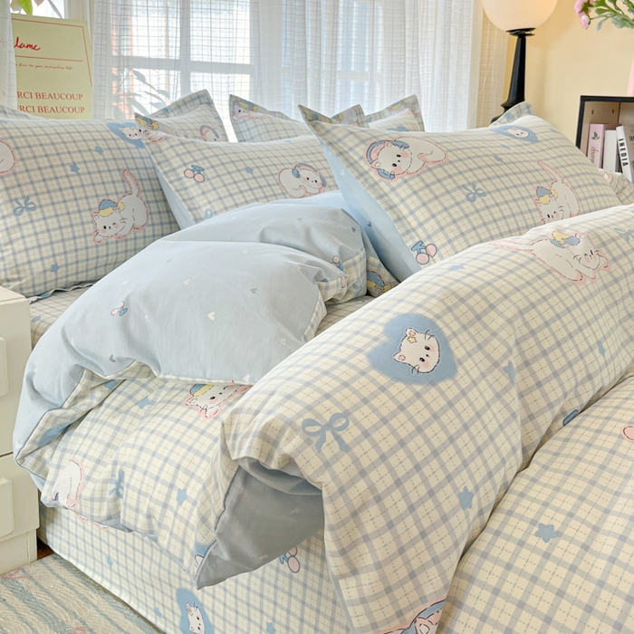 91家纺网 家纺一手货源 找家纺 （总）好亿来家纺 2026新款全棉纯棉印花小清新四件套