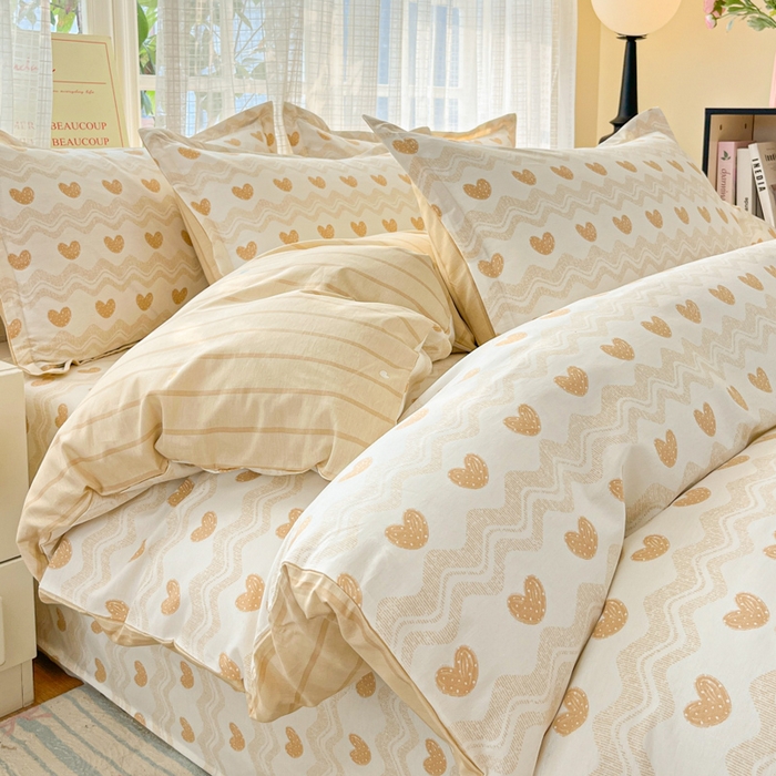 91家纺网 家纺一手货源 找家纺 （总）好亿来家纺 2026新款全棉纯棉印花小清新四件套