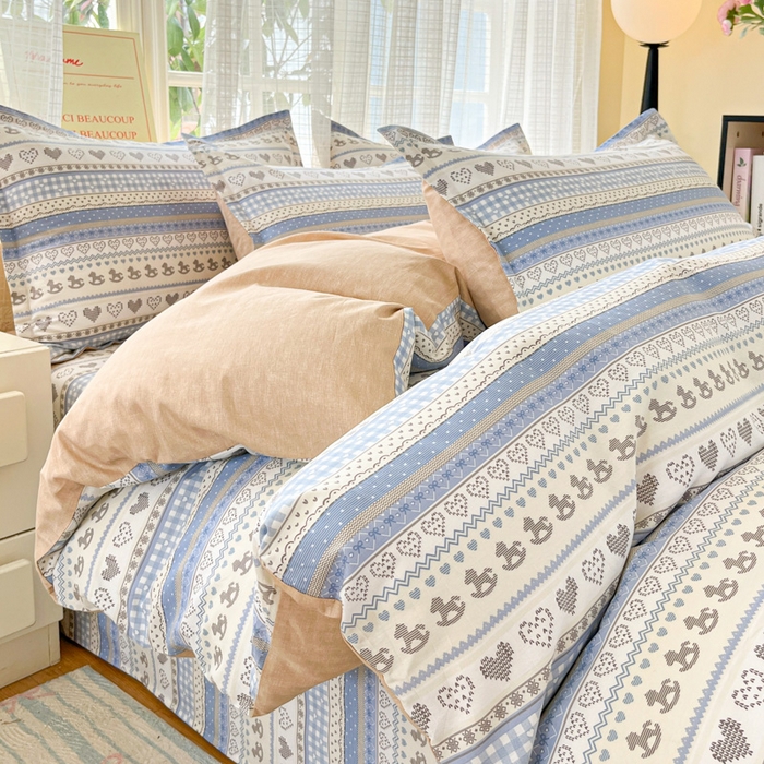 91家纺网 家纺一手货源 找家纺 （总）好亿来家纺 2026新款全棉纯棉印花小清新四件套