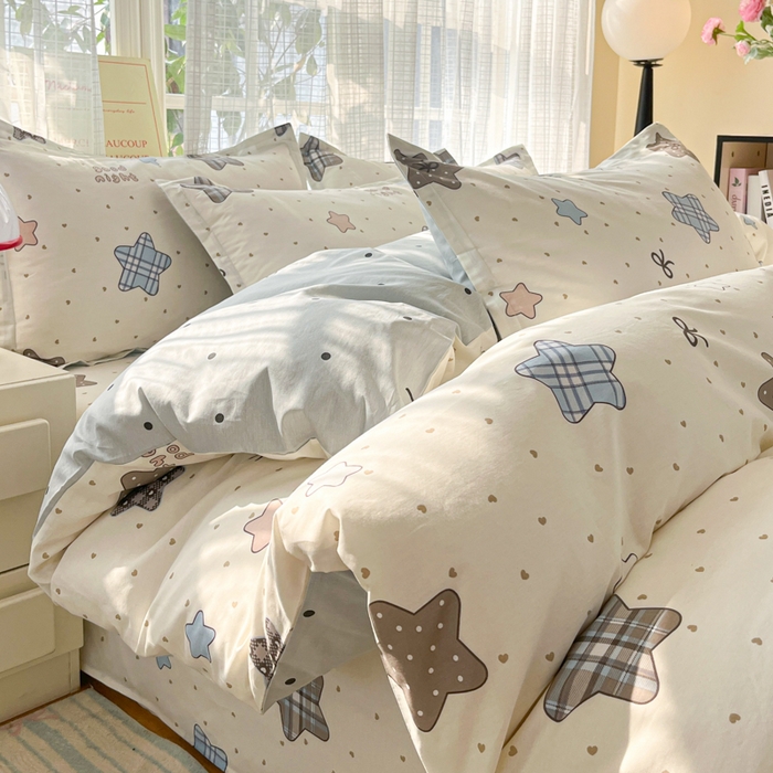 91家纺网 家纺一手货源 找家纺 （总）好亿来家纺 2026新款全棉纯棉印花小清新四件套