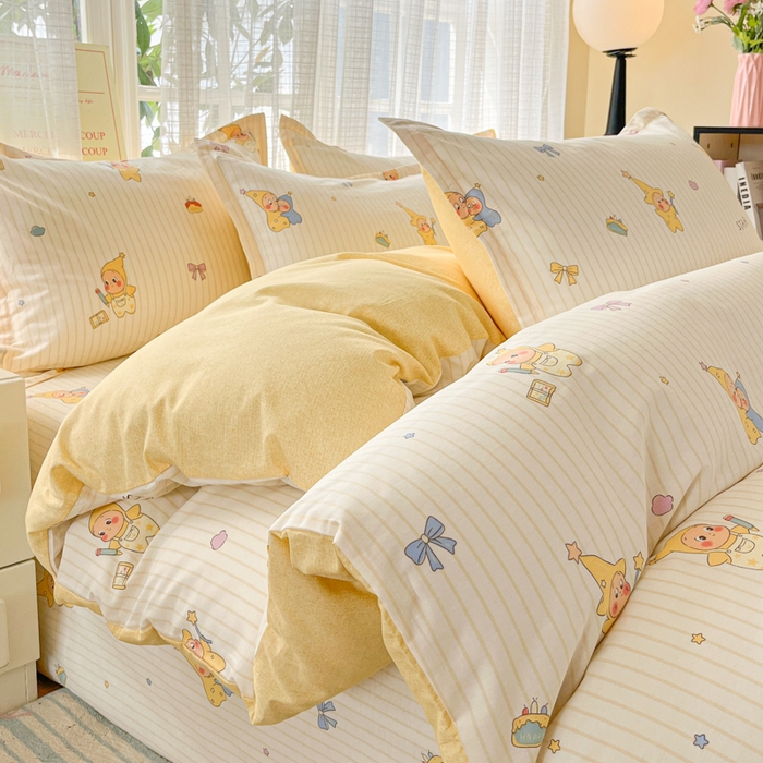 91家纺网 家纺一手货源 找家纺 （总）好亿来家纺 2026新款全棉纯棉印花小清新四件套