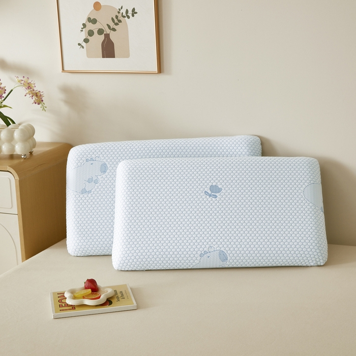 91家纺网 家纺一手货源 找家纺 （总）翎盈家纺 2026新款春夏冰豆豆深睡枕专用枕套面包记忆枕枕头套