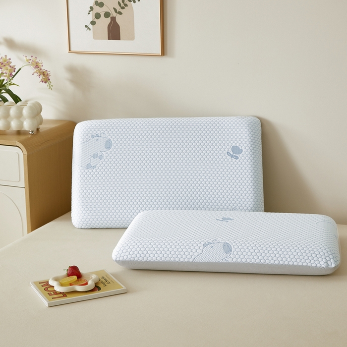 91家纺网 家纺一手货源 找家纺 （总）翎盈家纺 2026新款春夏冰豆豆深睡枕专用枕套面包记忆枕枕头套