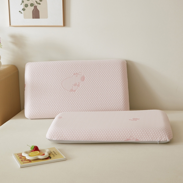 91家纺网 家纺一手货源 找家纺 （总）翎盈家纺 2026新款春夏冰豆豆深睡枕专用枕套面包记忆枕枕头套