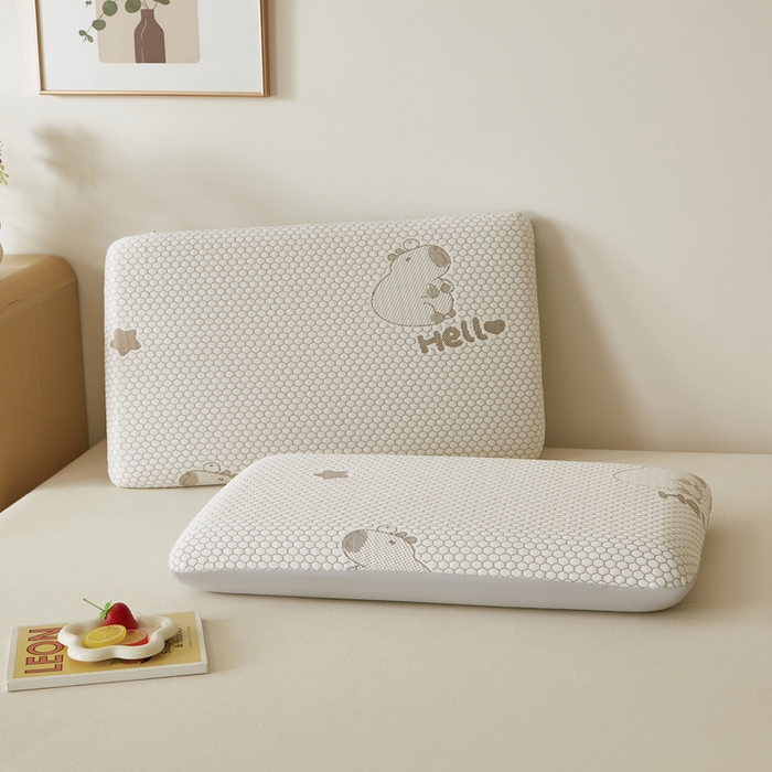 91家纺网 家纺一手货源 找家纺 （总）翎盈家纺 2026新款春夏冰豆豆深睡枕专用枕套面包记忆枕枕头套