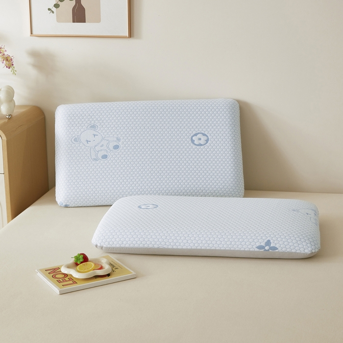 91家纺网 家纺一手货源 找家纺 （总）翎盈家纺 2026新款春夏冰豆豆深睡枕专用枕套面包记忆枕枕头套