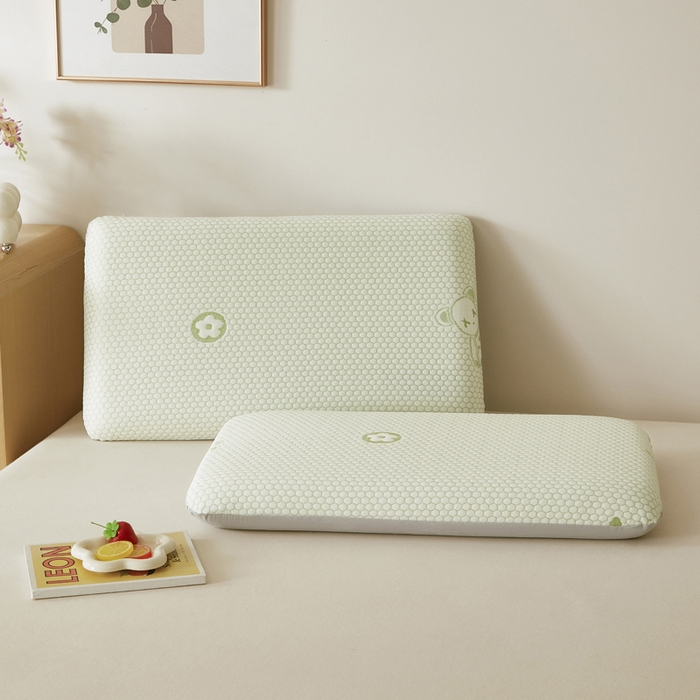 91家纺网 家纺一手货源 找家纺 （总）翎盈家纺 2026新款春夏冰豆豆深睡枕专用枕套面包记忆枕枕头套