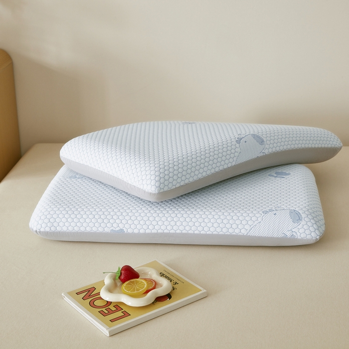 91家纺网 家纺一手货源 找家纺 翎盈家纺 2026新款春夏冰豆豆深睡枕专用枕套面包记忆枕枕头套 卡皮巴拉蓝