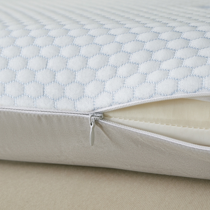 91家纺网 家纺一手货源 找家纺 翎盈家纺 2026新款春夏冰豆豆深睡枕专用枕套面包记忆枕枕头套 卡皮巴拉蓝