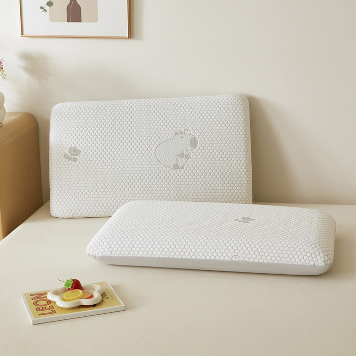 翎盈家纺 2026新款春夏冰豆豆深睡枕专用枕套面包记忆枕枕头套 卡皮巴拉灰