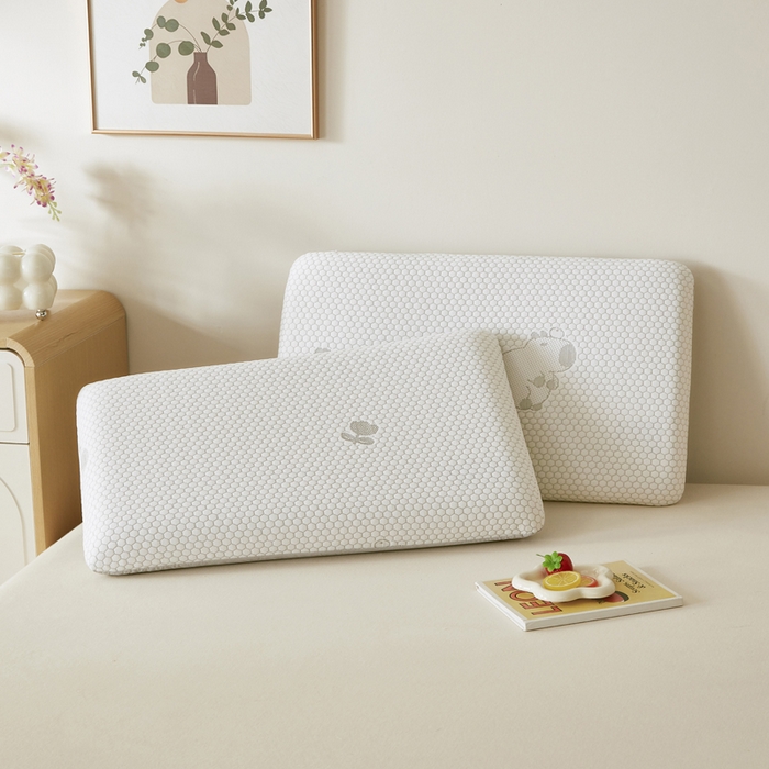 91家纺网 家纺一手货源 找家纺 翎盈家纺 2026新款春夏冰豆豆深睡枕专用枕套面包记忆枕枕头套 卡皮巴拉灰