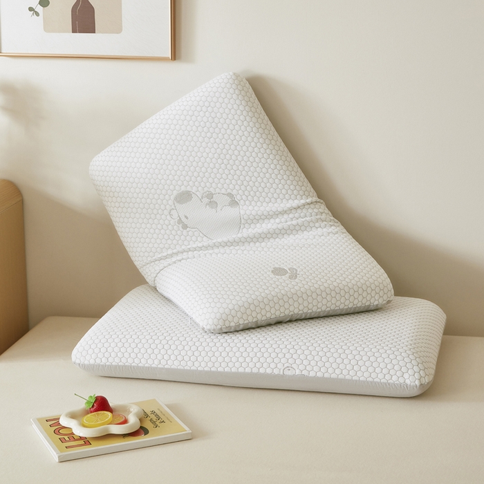 91家纺网 家纺一手货源 找家纺 翎盈家纺 2026新款春夏冰豆豆深睡枕专用枕套面包记忆枕枕头套 卡皮巴拉灰