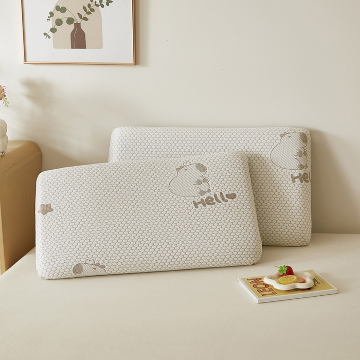 91家纺网 家纺一手货源 找家纺 翎盈家纺 2026新款春夏冰豆豆深睡枕专用枕套面包记忆枕枕头套 卡皮巴拉咖