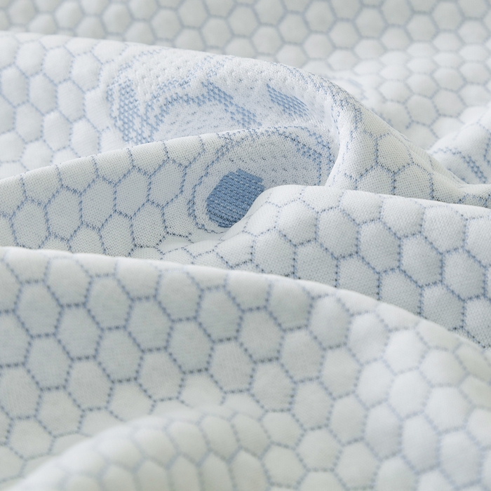 91家纺网 家纺一手货源 找家纺 翎盈家纺 2026新款春夏冰豆豆深睡枕专用枕套面包记忆枕枕头套 小熊蓝