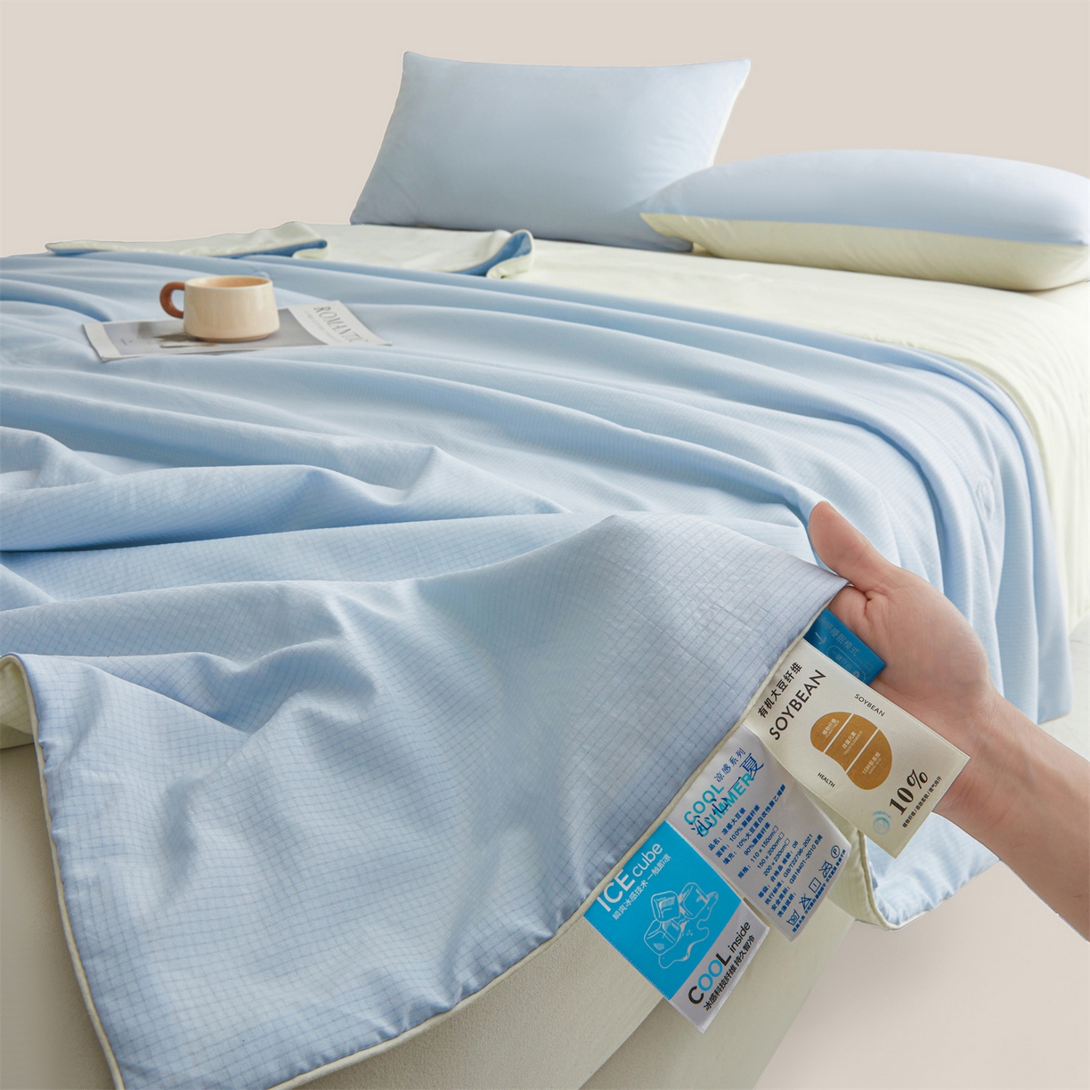 91家纺网 家纺一手货源 找家纺 （总）景眠 2026新款华夫格凉感夏被