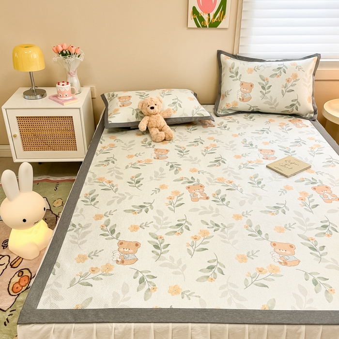 91家纺网 家纺一手货源 找家纺 （总）沐慕 2026新款高克重600D冰丝印花冰藤席