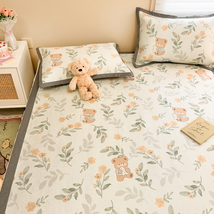 91家纺网 家纺一手货源 找家纺 （总）沐慕 2026新款高克重600D冰丝印花冰藤席