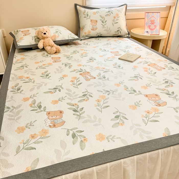 91家纺网 家纺一手货源 找家纺 （总）沐慕 2026新款高克重600D冰丝印花冰藤席