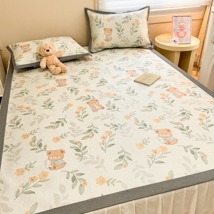 91家纺网 家纺一手货源 找家纺 （总）沐慕 2026新款高克重600D冰丝印花冰藤席