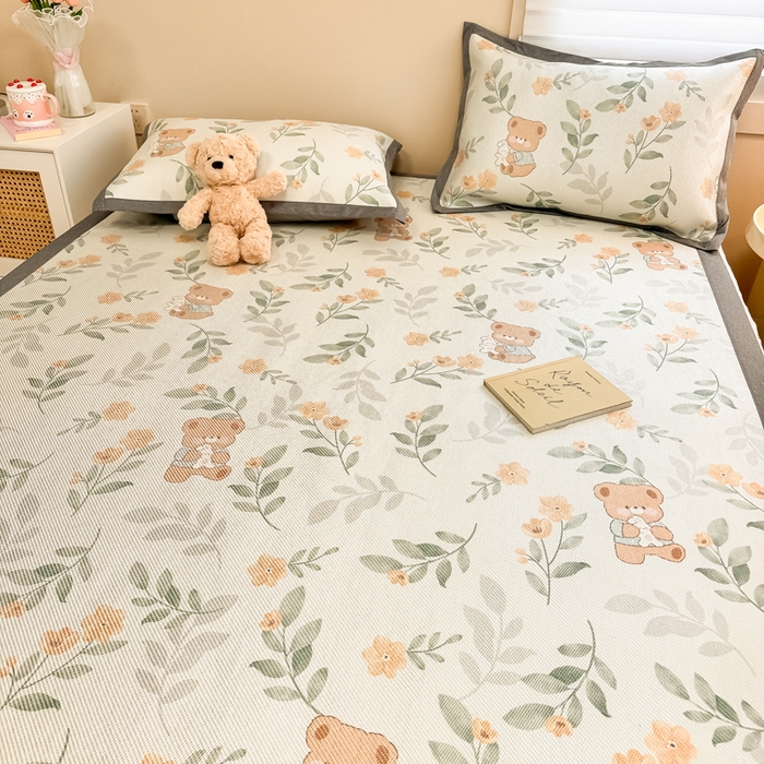 91家纺网 家纺一手货源 找家纺 （总）沐慕 2026新款高克重600D冰丝印花冰藤席