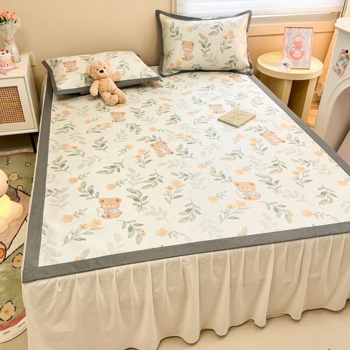 91家纺网 家纺一手货源 找家纺 （总）沐慕 2026新款高克重600D冰丝印花冰藤席