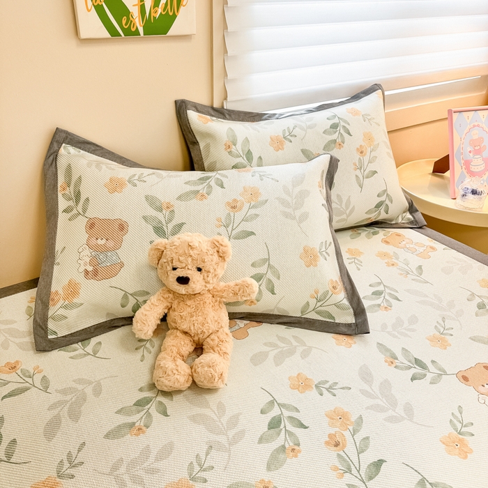 91家纺网 家纺一手货源 找家纺 （总）沐慕 2026新款高克重600D冰丝印花冰藤席