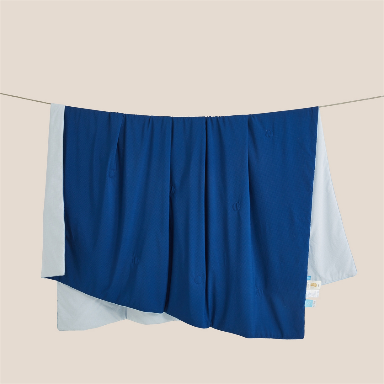 91家纺网 家纺一手货源 找家纺 景眠 2026新款华夫格凉感夏被 华夫格-海洋蓝