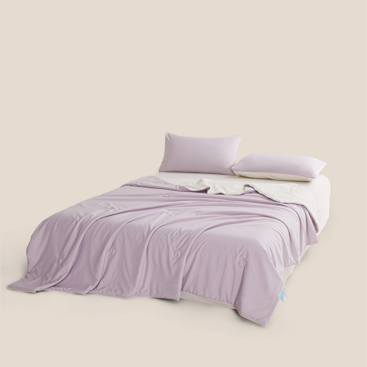 91家纺网 家纺一手货源 找家纺 景眠 2026新款华夫格凉感夏被 华夫格-香氛紫