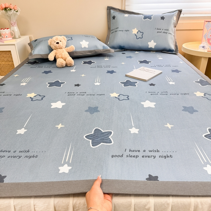 91家纺网 家纺一手货源 找家纺 （总）沐慕 2026新款高克重600D冰丝印花冰藤席