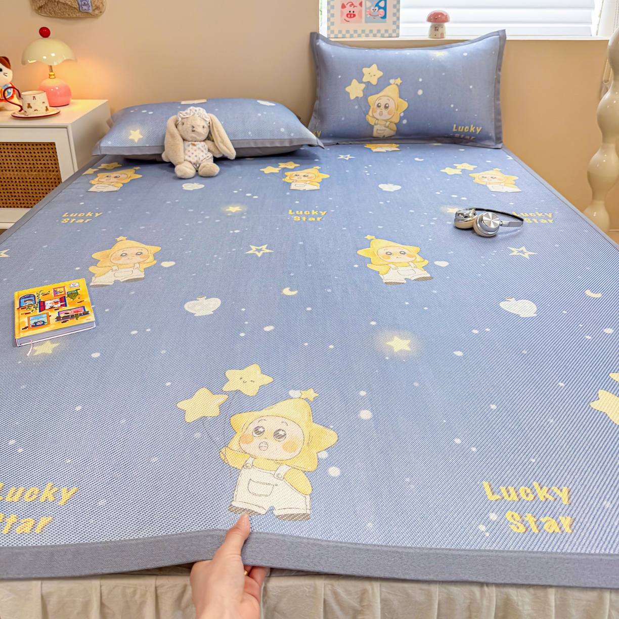 91家纺网 家纺一手货源 找家纺 （总）沐慕 2026新款高克重600D冰丝印花冰藤席