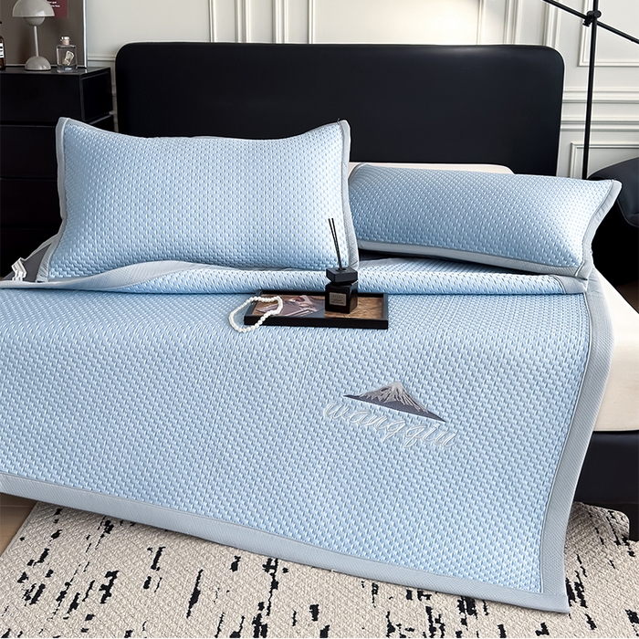 91家纺网 家纺一手货源 找家纺 （总）人人爱家纺 2026新款冰豆豆刺绣软凉席