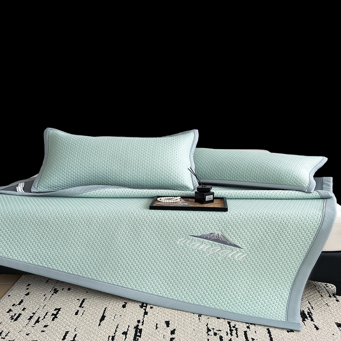 91家纺网 家纺一手货源 找家纺 （总）人人爱家纺 2026新款冰豆豆刺绣软凉席