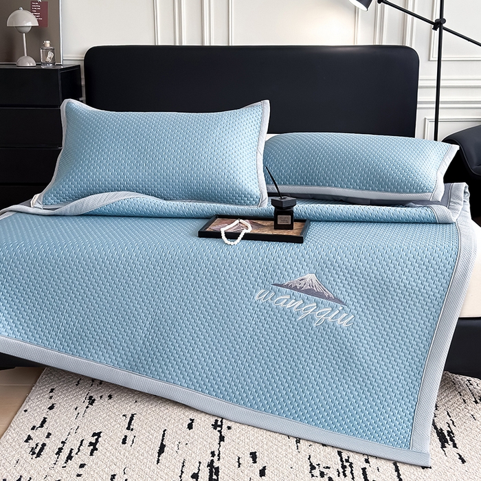 91家纺网 家纺一手货源 找家纺 （总）人人爱家纺 2026新款冰豆豆刺绣软凉席