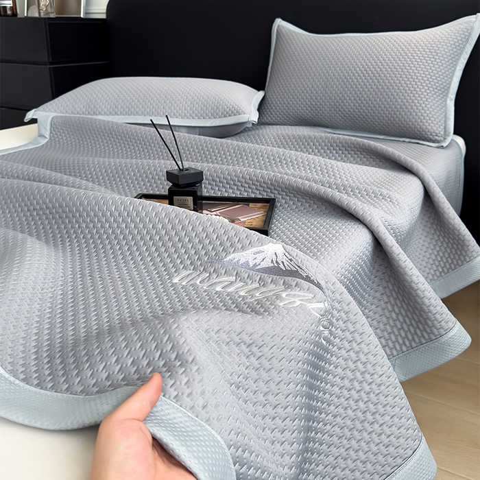 91家纺网 家纺一手货源 找家纺 （总）人人爱家纺 2026新款冰豆豆刺绣软凉席