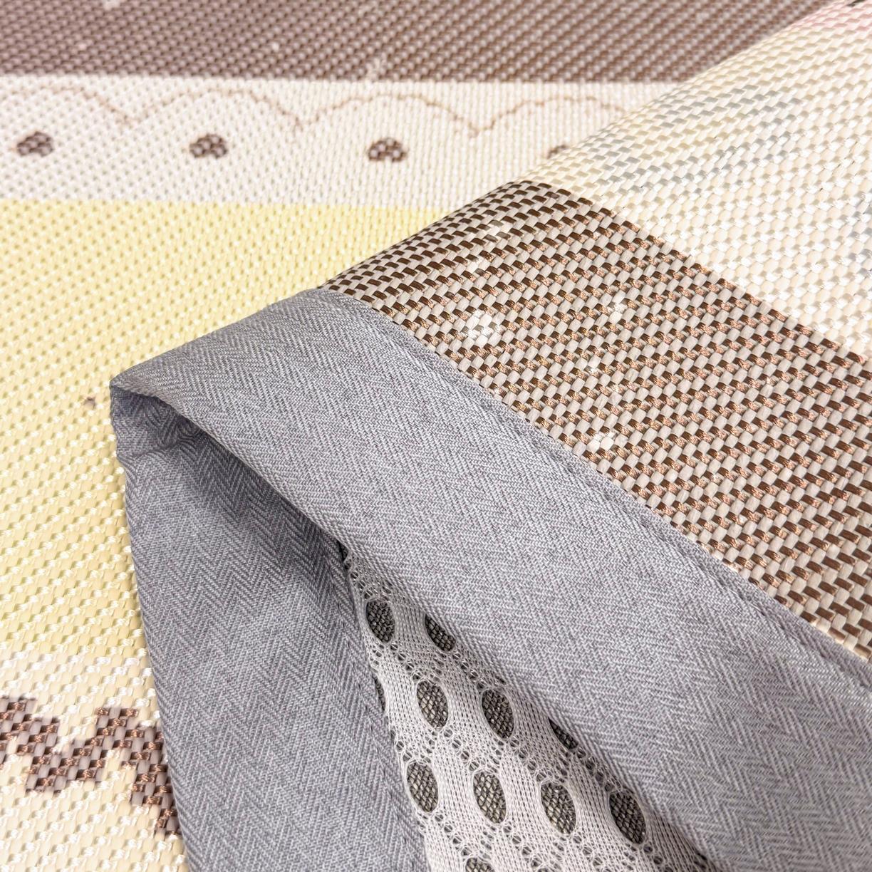 91家纺网 家纺一手货源 找家纺 沐慕 2026新款高克重600D冰丝印花冰藤席 冰藤-菲尔岛猫咪